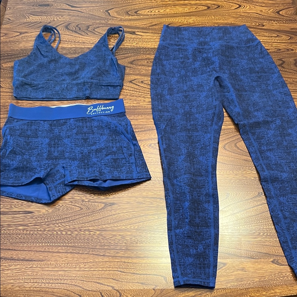 BuffBunny Navy Blue Activewear Trio